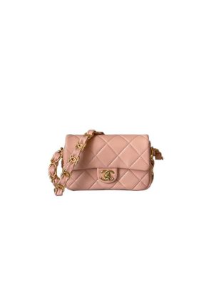 Pink CHANEL Small Flap Bag (high-end grade)