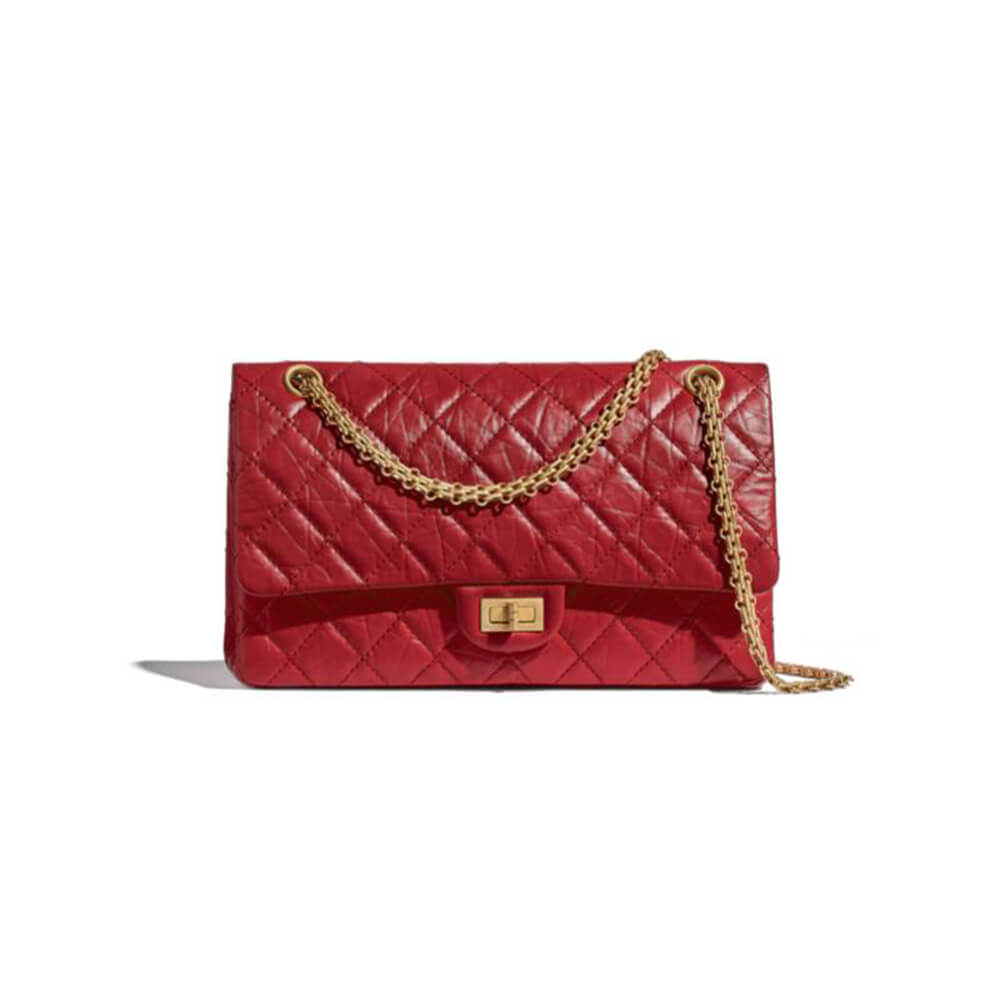 Red CHANEL LARGE 2.55 HANDBAG (high-end grade)