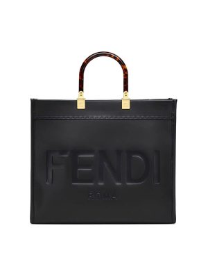 Black FENDI SUNSHINE Medium Tote Bag