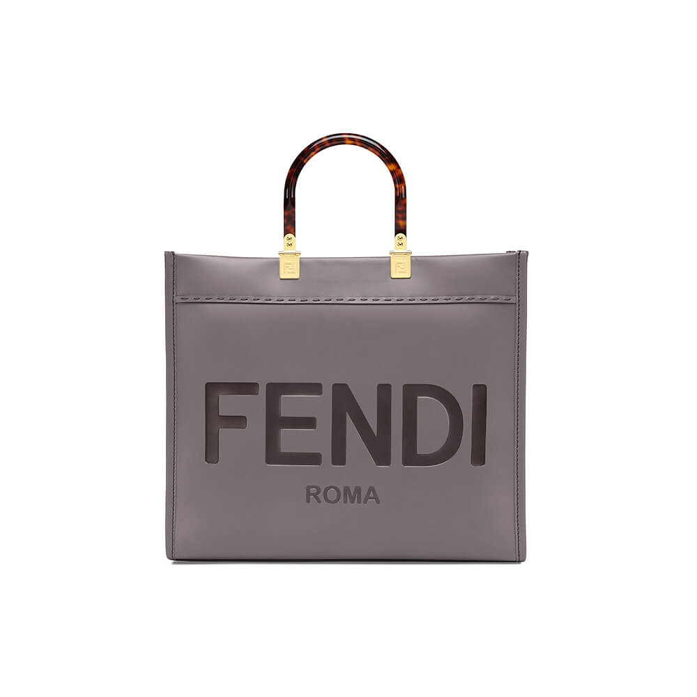 Grey FENDI SUNSHINE Medium Tote Bag