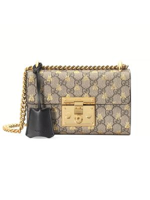 Padlock small GG bees shoulder bag