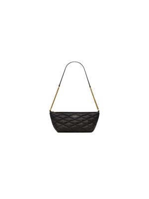 Black YSL MINI BAG IN QUILTED LAMBSKIN
