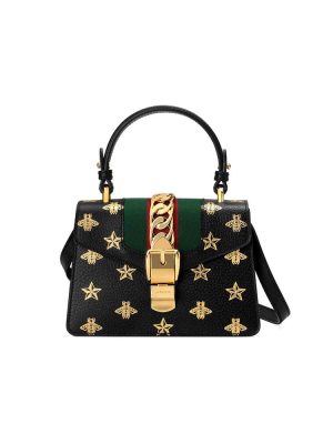 GG Sylvie Bee Star mini leather bag
