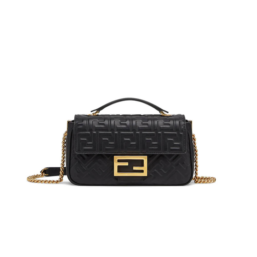 Black Fendi Baguette Chain Midi