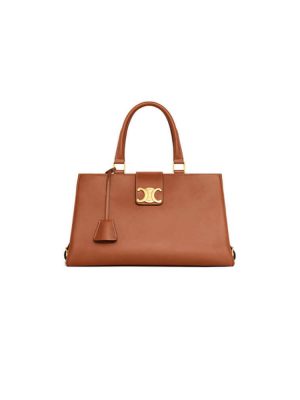 Brown CELINE MEDIUM APPOLINE BAG IN SUPPLE CALFSKIN