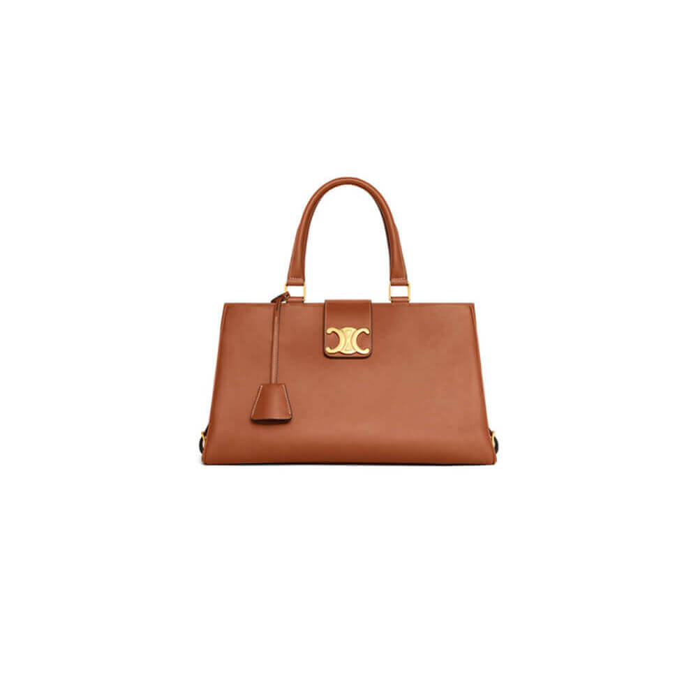 Brown CELINE MEDIUM APPOLINE BAG IN SUPPLE CALFSKIN