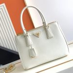 White Medium Prada Galleria Saffiano leather Bag