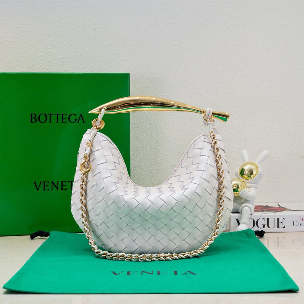 White Bottega Veneta Sardine With Chain - Image 2