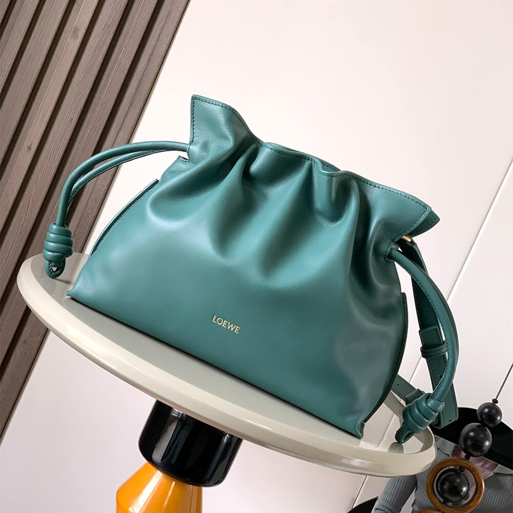 Vetiver LOEWE Medium Flamenco clutch in nappa calfskin (HIGH-END GRADE) - Image 2