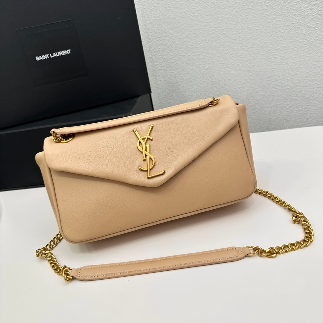 Dark YSL CALYPSO small in plunged lambskin - Image 2