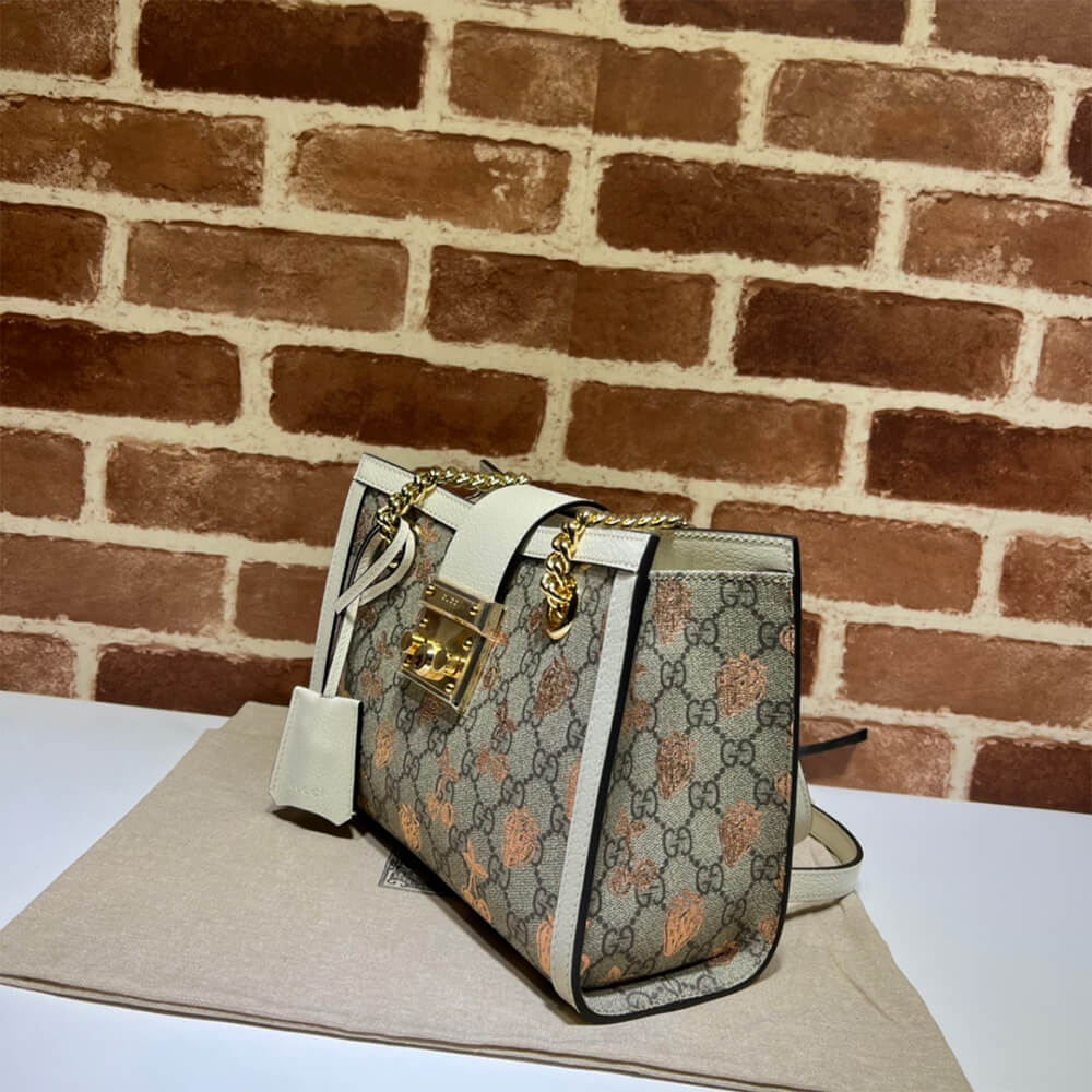 GG Padlock small berry tote bag - Image 3