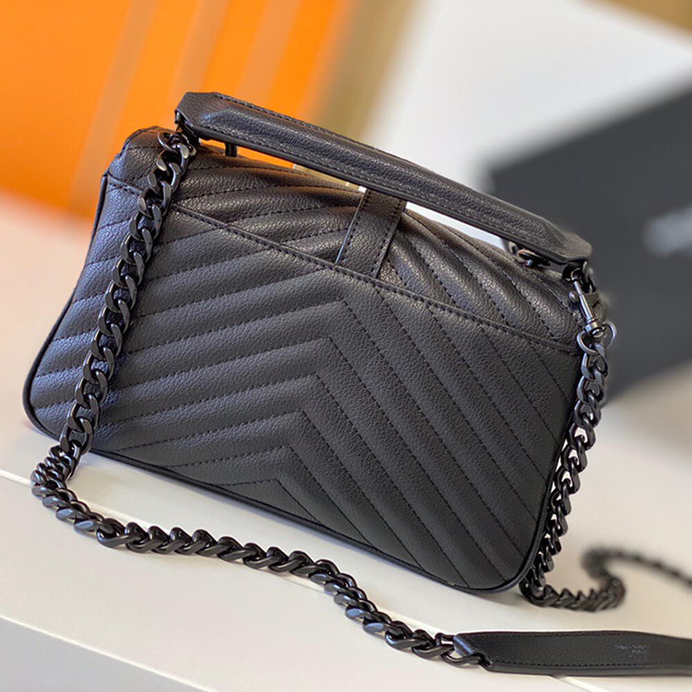 Saint Laurent College quilted-leather satchel bag - Image 4