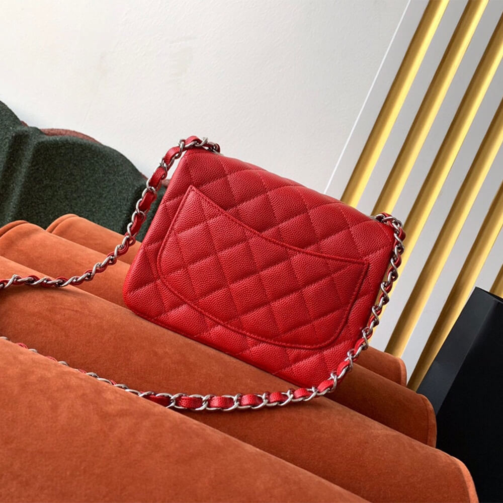 Red Chanel MINI FLAP BAG (high-end grade) - Image 4
