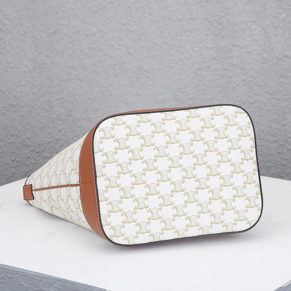 White CELINE MEDIUM BUCKET - Image 5