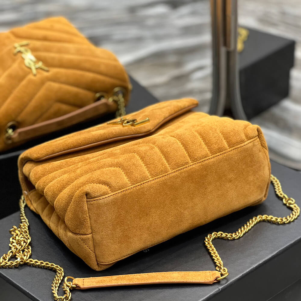 LOULOU SMALL CHAIN BAG IN QUILTED SUEDE - Image 5