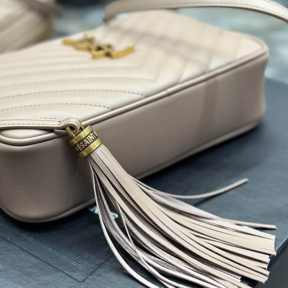 ROSY SAND YSL LOU CAMERA BAG IN QUILTED LEATHER - Image 6