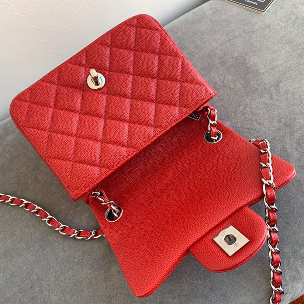 Red Chanel MINI FLAP BAG (high-end grade) - Image 6