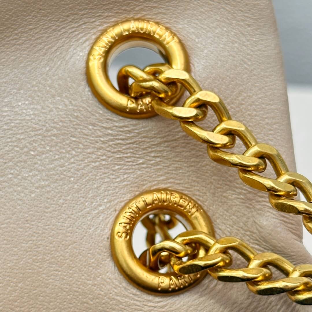 Dark YSL CALYPSO small in plunged lambskin - Image 6