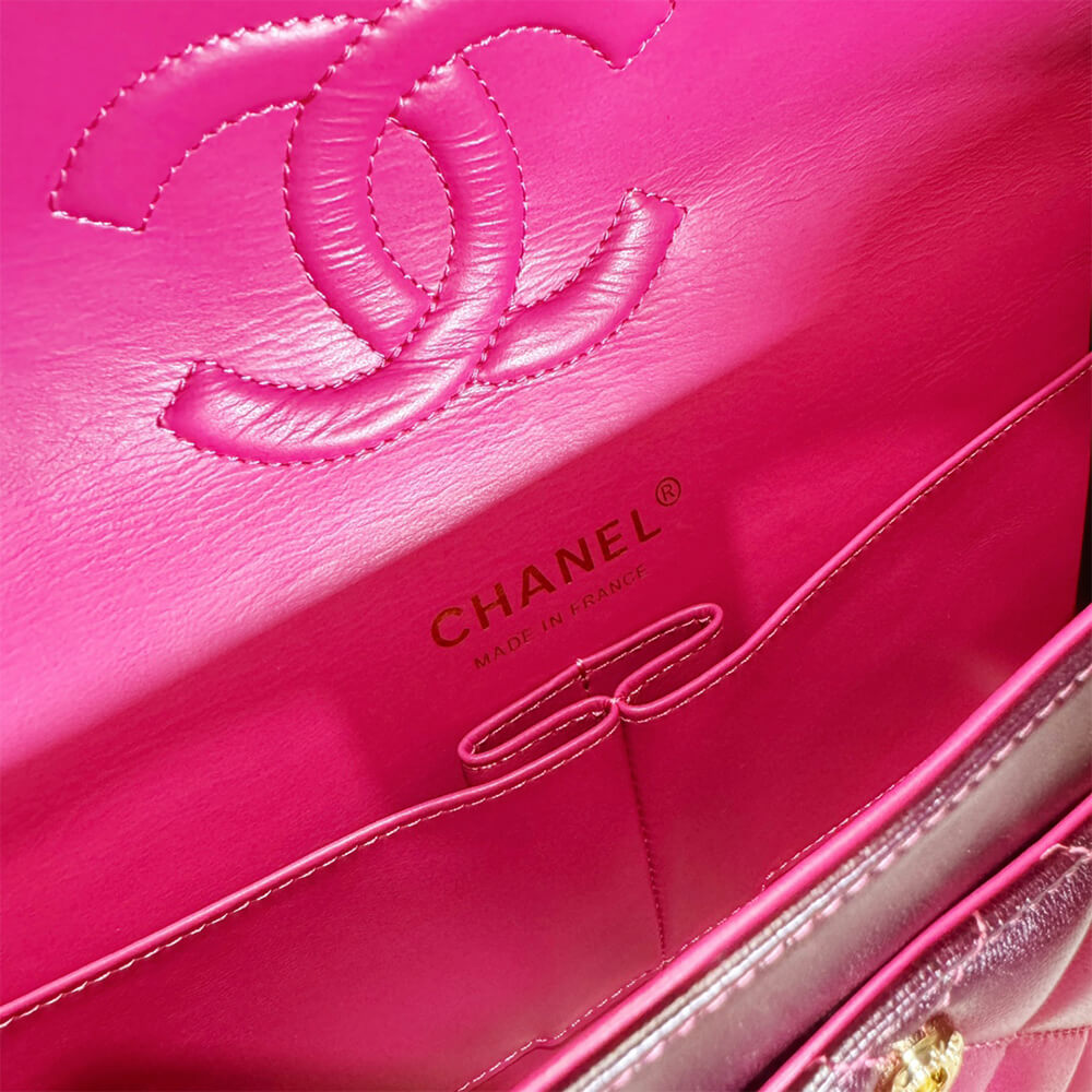 Fuchsia CHANEL CLASSIC 11.12 HANDBAG (high-end grade) - Image 7
