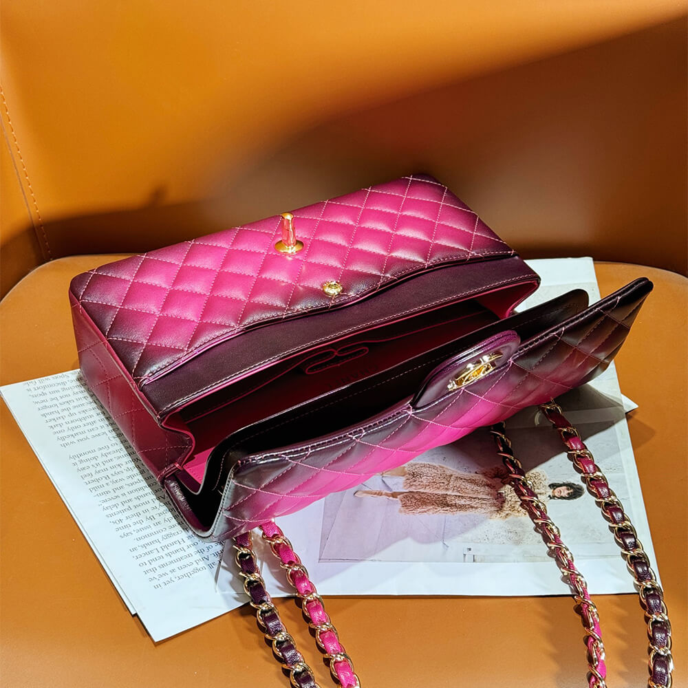 Fuchsia CHANEL CLASSIC 11.12 HANDBAG (high-end grade) - Image 8