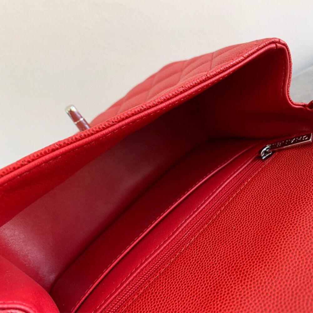 Red Chanel MINI FLAP BAG (high-end grade) - Image 8