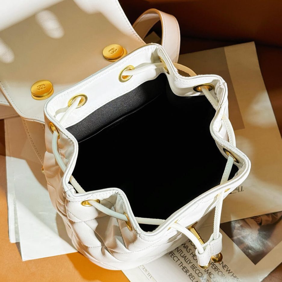 White CHANEL BACKPACK (high-end grade) - Image 8