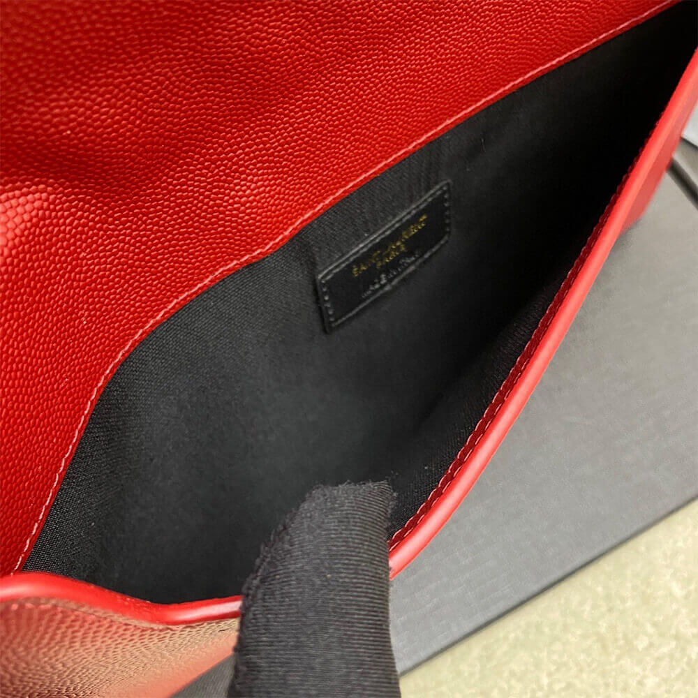 Gold YSL UPTOWN POUCH IN GRAIN DE POUDRE EMBOSSED LEATHER - Image 9